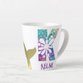 12 oz monogram zeemeermin stijl latte mok (Rechterhoek)