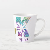 12 oz monogram zeemeermin stijl latte mok (Rechts)