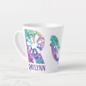 12 oz monogram zeemeermin stijl latte mok (Linkerhoek)