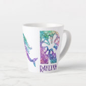 12 oz monogram zeemeermin stijl latte mok (Rechterhoek)
