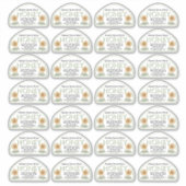 12 oz Skep vorm Honing label met Zonnebloem Groen (Voorkant)