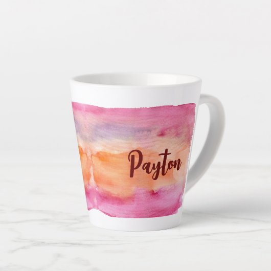 12 oz Waterverf Blues en Purples Latte Latte Mok (Rechterhoek)