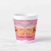 12 oz Waterverf Blues en Purples Latte Mok (Voorkant)