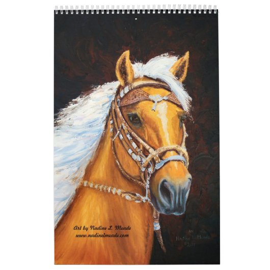 12 Paardenschilderijen spiraal gebonden door Nadin Kalender (Hoes)