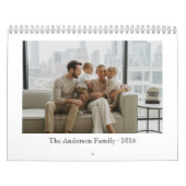 12 Persoonlijke Maandelijkse Aangepaste Gezinsfoto Kalender (Hoes)