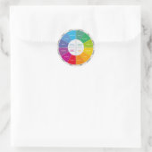 12 persoonlijkheden Diagram wiel regenboog kleuren Ronde Sticker (Tas)