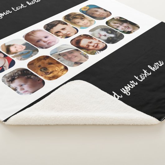 12 photo collage add text black white sherpa deken (3/4)