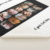 12 photo collage add text white black sherpa deken (3/4)