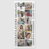 12 Photo Collage Congrats Afstuderen Magnetic Card (Voorkant)