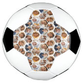 12 Photo Collage - funky hexagon honingraatpatroon Voetbal (Gedraaid)