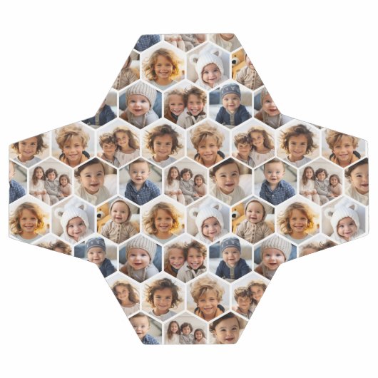 12 Photo Collage - funky hexagon honingraatpatroon Voetbal (Enkel)