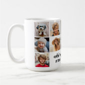 12 Photo Collage Grid - 2 tekstvakken - zwart wit Koffiemok (Links)