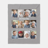 12 Photo Collage - lichtgrijs Fleece Deken (Voorkant)