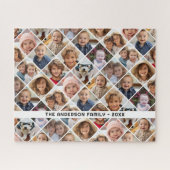 12 Photo Collage Modern Diamond Layout Black Legpuzzel (Horizontaal)