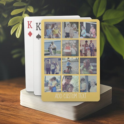 12 Photo Collage - raster met gebied voor tekst Pokerkaarten