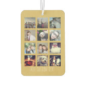 12 Photo Instagram Collage met Gold Background Luchtverfrisser (Achterkant)