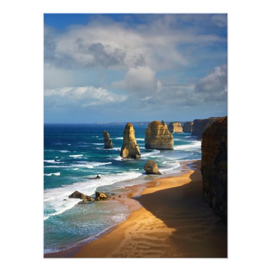 12 postzegels, Australië Foto Afdruk (Voorkant)