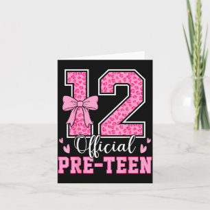 12 pre-tiener luipaard 12 jaar 12e verjaardag meis kaart