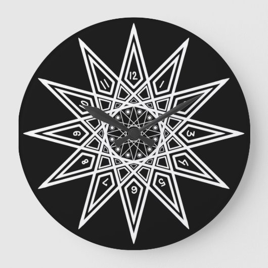 12 punten sterklok grote klok (Voorkant)