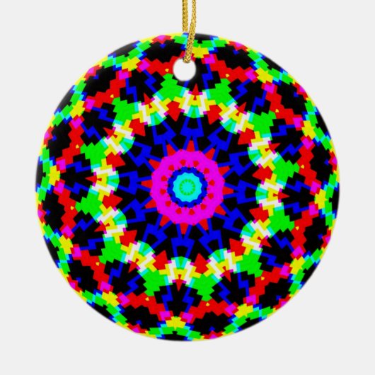 12 - puntige mandala keramisch ornament (Voorkant)