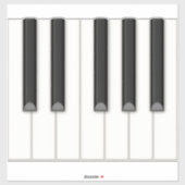 12 realistische Piano Keys Tilable Keyboard Mural Sticker (Vel)