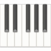 12 realistische Piano Keys Tilable Keyboard Mural Sticker (Voorkant)