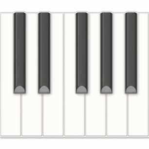 12 realistische Piano Keys Tilable Keyboard Mural Sticker