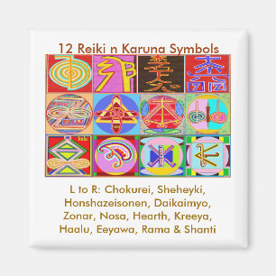 12 Reiki in Karuna Reiki Healing Design Magneet