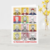 12 Russische componisten Kaart (Gele Bloem)