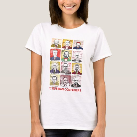 12 Russische componisten T-shirt (Voorkant)