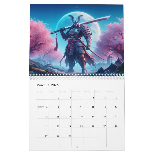 12 Samouraya Kalender (Mar 2026)
