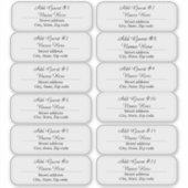 12 Script Guest Names Clear Address Labels (Voorkant)