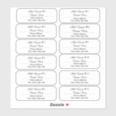 12 Script Guest Names Clear Address Labels (Vel)