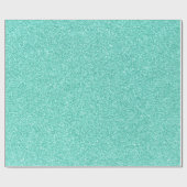 12 Seafoam Blue Glitter Print Cadeaupapier (Vlak)