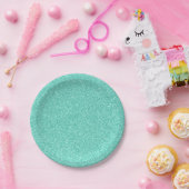 12 Seafoam Glitter Print Sparkles Party Supplies Papieren Bordje (Feest)