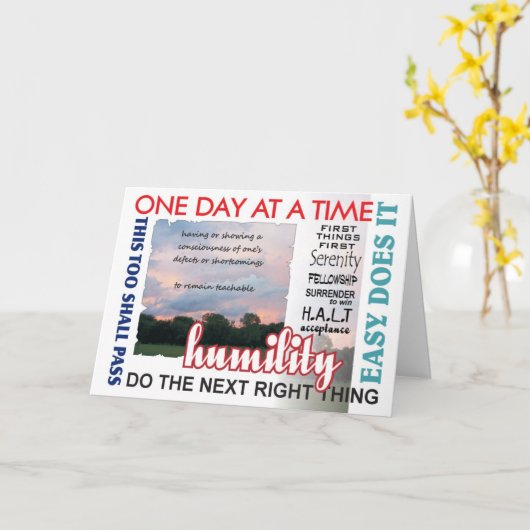 12 slogans van de stapterugwinning kaart (Gele Bloem)