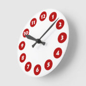 12 Spots - Wit met Ruby op Wit Ronde Klok (Hoek)