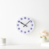 12 Spots - Zwart met poeder blauw op wit Ronde Klok (Huis)