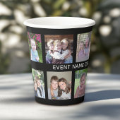 12 Square Photo Collage Grid Event of Familienaam Papieren Bekers