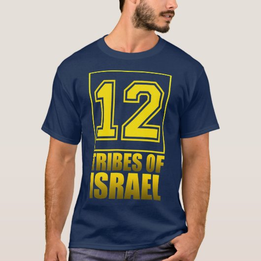 12 stammen van de Israëlische Hebreeuwse Israëlisc T-shirt (Voorkant)