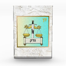 12 Stammen van Israël Dan Kunst Acryl Blok