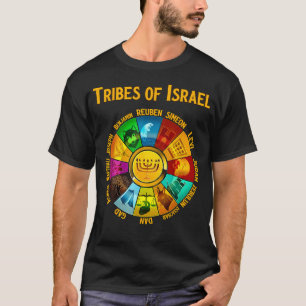 12 Stammen van Israël Hebreeuwse Bijbel Israelitis T-shirt