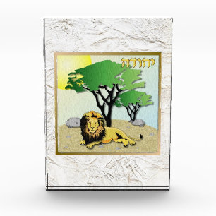 12 Stammen van Israël Juda Kunst Acryl Blok