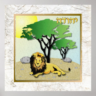 12 Stammen van Israël Juda Kunstprint Poster