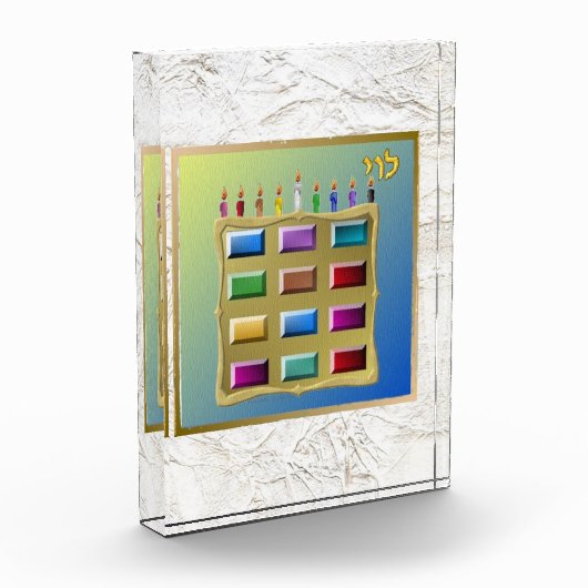 12 Stammen van Israël Levi Art Acryl Blok (Links)