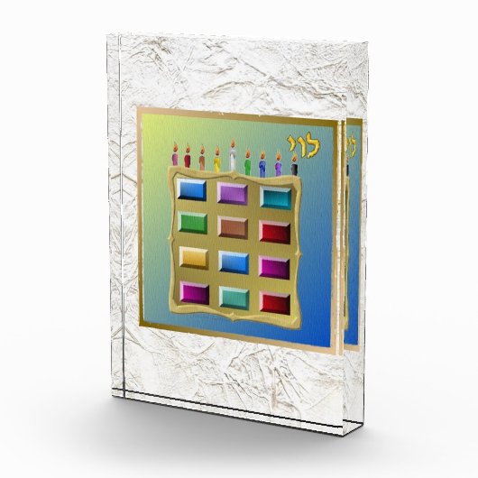 12 Stammen van Israël Levi Art Acryl Blok (Rechts)