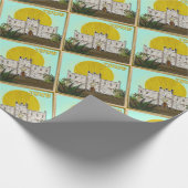 12 stammen van israëlische simeon-kunstschildpad cadeaupapier (Hoek)