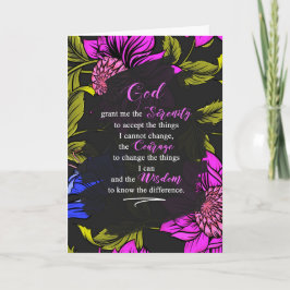 12 stap herstel aanmoediging Paarse botanische Kaart