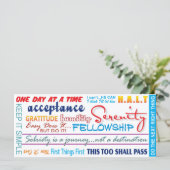 12-stap herstelslogans bladwijzer (Staand voorkant)