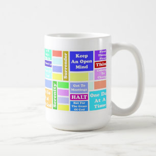 12-stap Slogan-Mok Koffiemok